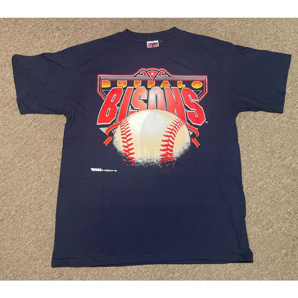 Vintage 1994 XL Buffalo Bisons MILB Minor League Baseball T-Shirt Trench USA